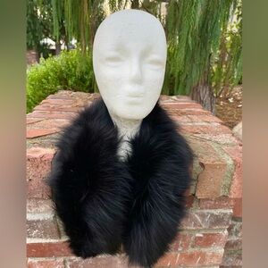 Fluffy Fox Fur Collar Or Wrap Rocker Style Velvet Lined Nice 😊